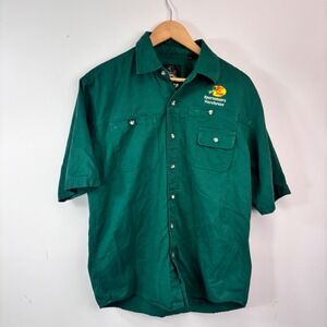 Vintage 1990s Bass Pro Shops Sportsman's Warehouse Staff Shirt Green M